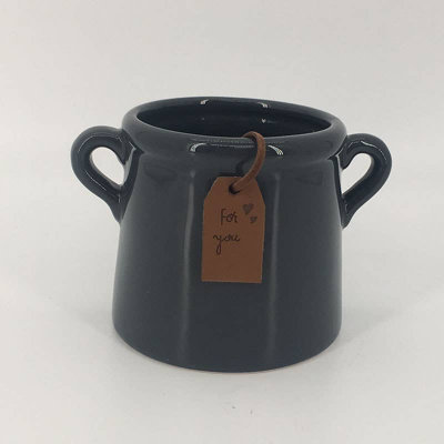 Satchville Midnight Blue Ceramic Pot from B&Q