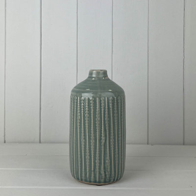 Satchville Ceramic Indented Flower Vase from B&Q
