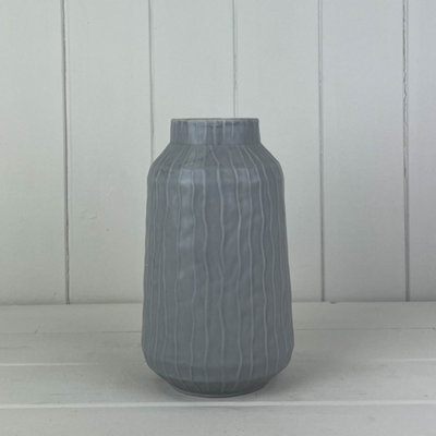 Satchville Glazed Pastel Grey Vase from B&Q