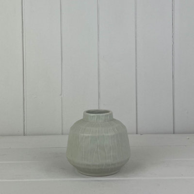 Satchville Glazed Pistachio Vase from B&Q