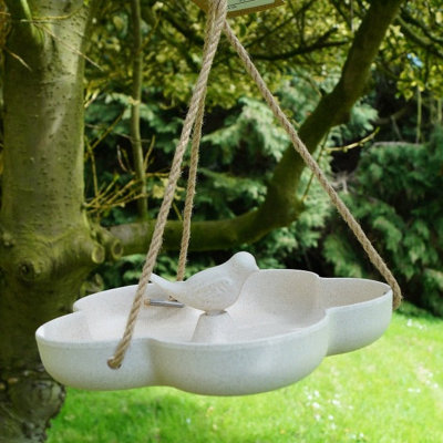Earthy Sustainable Bamboo Bird Bath/feeder from B&Q
