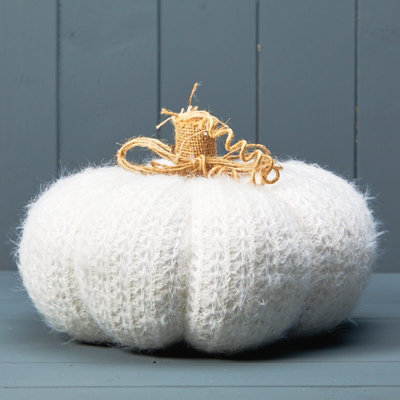 Satchville Pumpkin Knitted White from B&Q