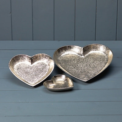 Satchville Silver Heart Shape Plate from B&Q