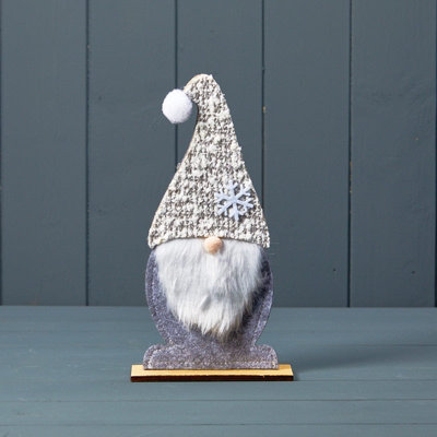  - Satchville Grey Felt Gonk On Wooden Base