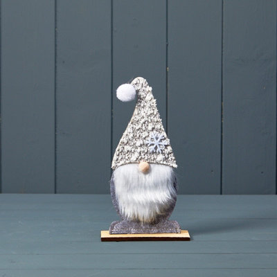  - Satchville Grey Felt Gonk On Wooden Base