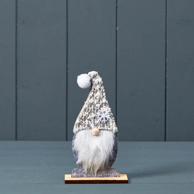  - Satchville Grey Felt Gonk On Wooden Base