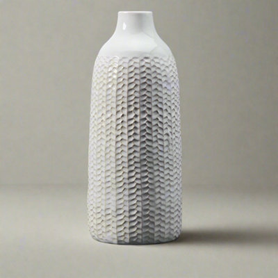 Satchville Large White Ceramic Vase
