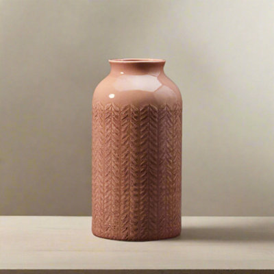 Satchville Pink Tall Ceramic Vase from B&Q