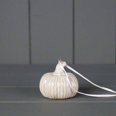  - Satchville Hanging Ceramic Pumpkin