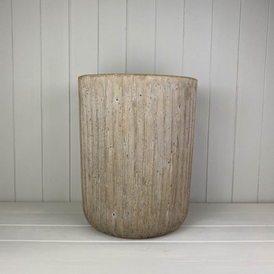 Satchville Pebble Stone Cylinder Planter/vase from B&Q