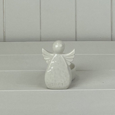 Satchville White Ceramic Angel Tealight Holder from B&Q