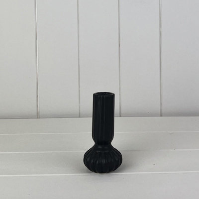 - Satchville Black Ceramic Candle Holder