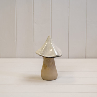  - Satchville Beige Mottle Ceramic Mushroom