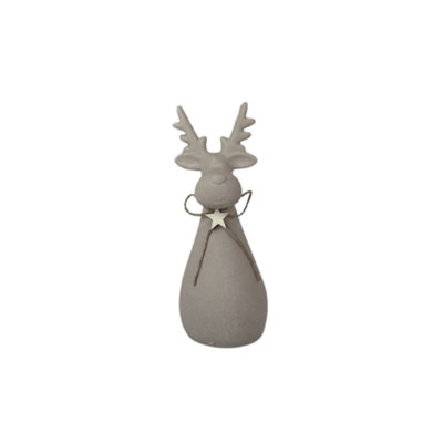 Sand Texture Effect Reindeer Decoration 23Cm from B&Q