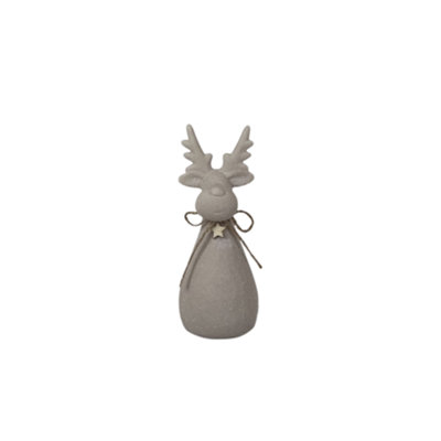 Sand Texture Effect Reindeer Decoration 17.5Cm from B&Q