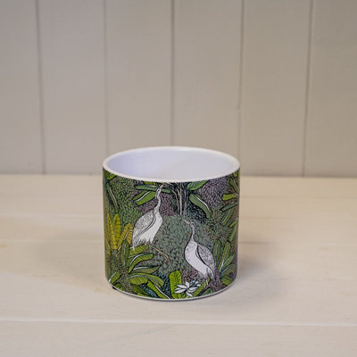 Satchville Green Ceramic Stork Pot from B&Q