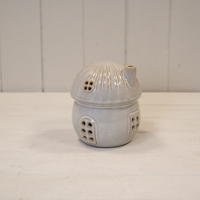 Satchville Glazed Ceramic Mushroom House With Led from B&Q
