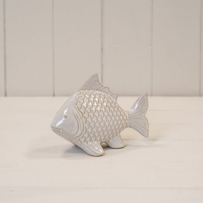Satchville Glazed Ceramic Fish Ornament from B&Q
