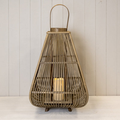 Satchville Bamboo Lanterns With Led Candle from B&Q