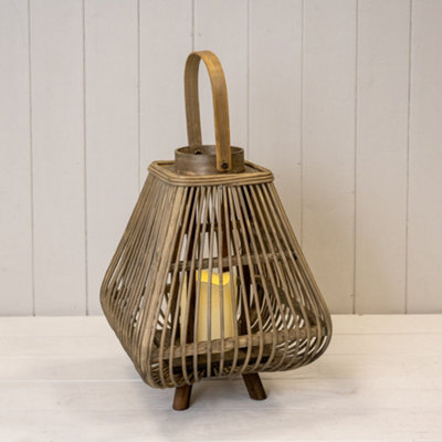 Satchville Bamboo Lanterns With Led Candle from B&Q