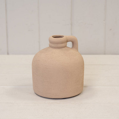 Satchville Tan Textured Small Vase from B&Q