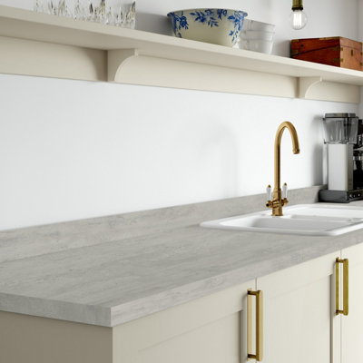 Omega Light Portland  Laminate Kitchen Backsplash3000mm X 600mm X 9mm from B&Q