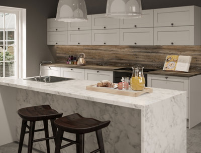 Options Turin Marble Postformed Laminate Worktop 3000mm X 600mm X 38mm from B&Q