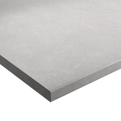 Wilsonart Tectonica Grey Stone Effect Laminate Post-Formed Edge Kitchen Breakfast Bar(L)3000mm (W)900mm (T)38mm from B&Q