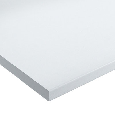 Wilsonart Blanc Chamonix Matt White Laminate Post-Formed Edge Kitchen Worktop(L)3000mm (W)600mm (T)38mm from B&Q