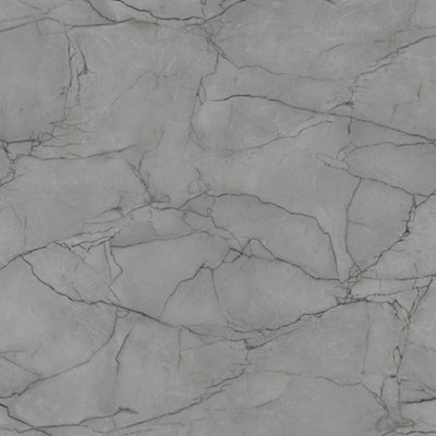 Wilsonart Marmo Grigio Matt Grey Marble Effect Laminate Kitchen Upstand (L)3000mm from B&Q