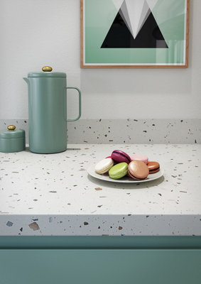 Omega Cassata Kitchen Splashback3000mm X 600mm X 9mm from B&Q