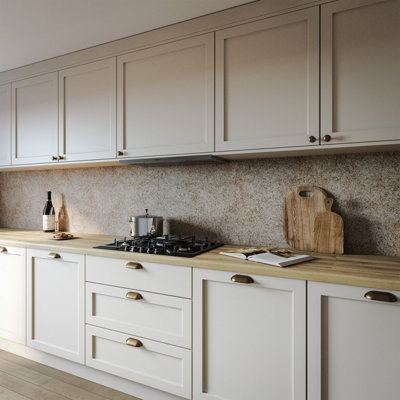 Alloy Natural Terrain Kitchen Splashback PanelHeat Resistant Aluminium Splashback Kitchen Wall Protector3000X750mmx4mm from B&Q