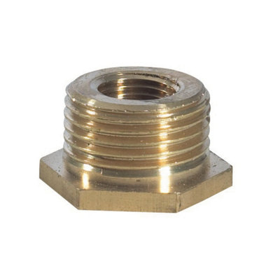 Plumbright Brass Hexagon Bush 1 1/4" X 3/4" from B&Q