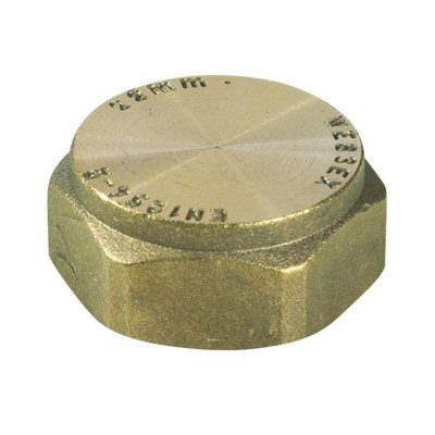 Plumbright Compression Cap/blank Nut 22mm 63B. P163B6 from B&Q