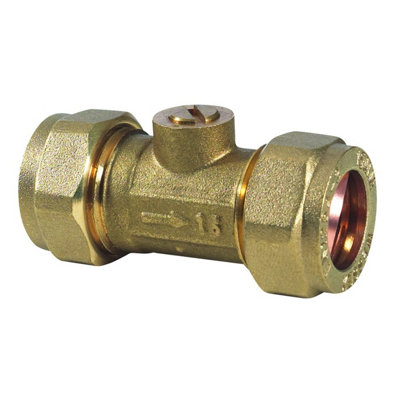 Plumbright Straight Isolating Valve Brass 22mm from B&Q