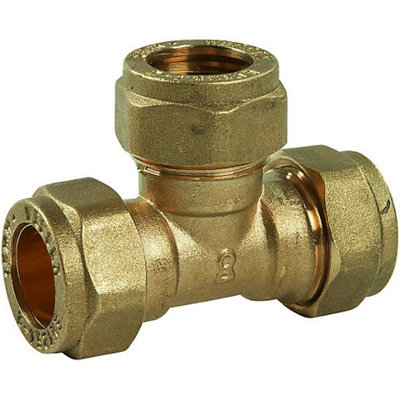 Plumbright Compression Equal Tee 15mm P701.05. G31815 from B&Q