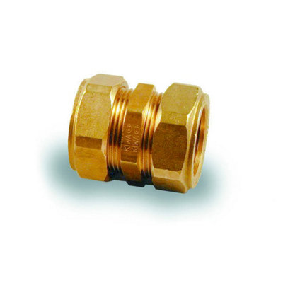 Plumbright Compression Coupler 22mm X 22mm P901.08. G31022 from B&Q