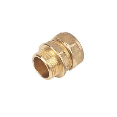 Plumbright Compression Coupling Male 22mmx3/4" G31107522 954320 from B&Q