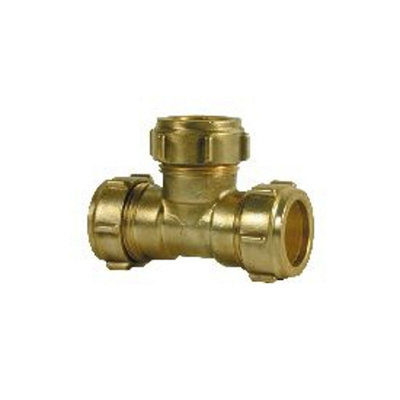 Plumbright Compression Equal Tee 22mm P70108. G31822 from B&Q
