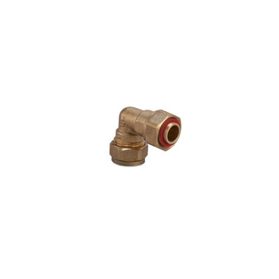 Plumbright Compression Swivel Bent Tap Connector 15mm X 1/2" P803Sf.1 from B&Q