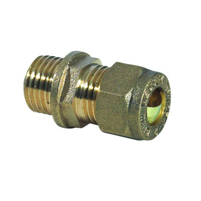 Plumbright Compression Coupling Male 8mm X 1/4" G3110258 from B&Q
