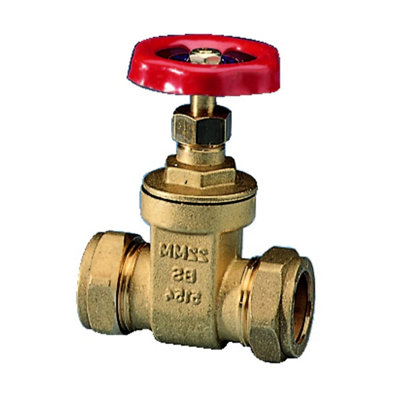 Plumbright 15mm Brass Gatevalve Wheel Head Dzr from B&Q