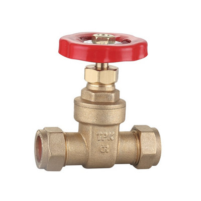 Plumbright 22mm Brass Gatevalve Wheel Head Dzr from B&Q