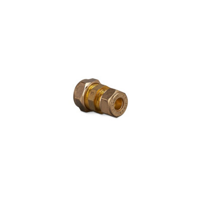 Plumbright Compression Straight Reducing Coupler Dzr 15mm X 10mm P901Dr.18 from B&Q
