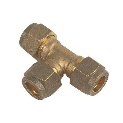 Plumbright Compression Equal Tee 10mm P701.03 from B&Q