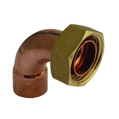 Plumbright Endfeed Bent Union Adaptor 22mm X 1" 30069505 from B&Q