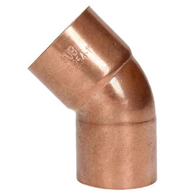Plumbright Plumbtight Endfeed Obtuse Street Elbow 45 Degree 54mm 5040.54 from B&Q