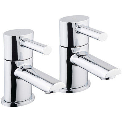 Iflo Santerno Basin Pillar Taps Ceramic Disc Operation from B&Q