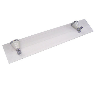 Iflo Windsor Traditional Wall Mounted Bathroom Glass Shelf from B&Q