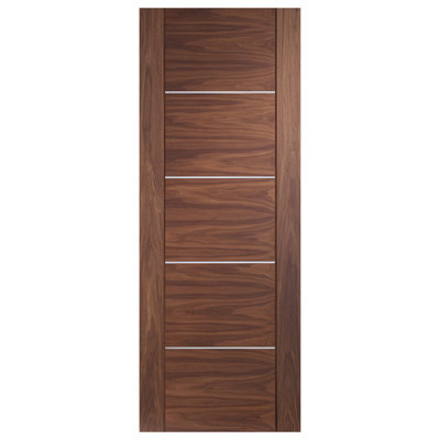Xl Joinery Internal Walnut Pre-Finished Portici Door 1981 X 686 X 35mm (27") from B&Q